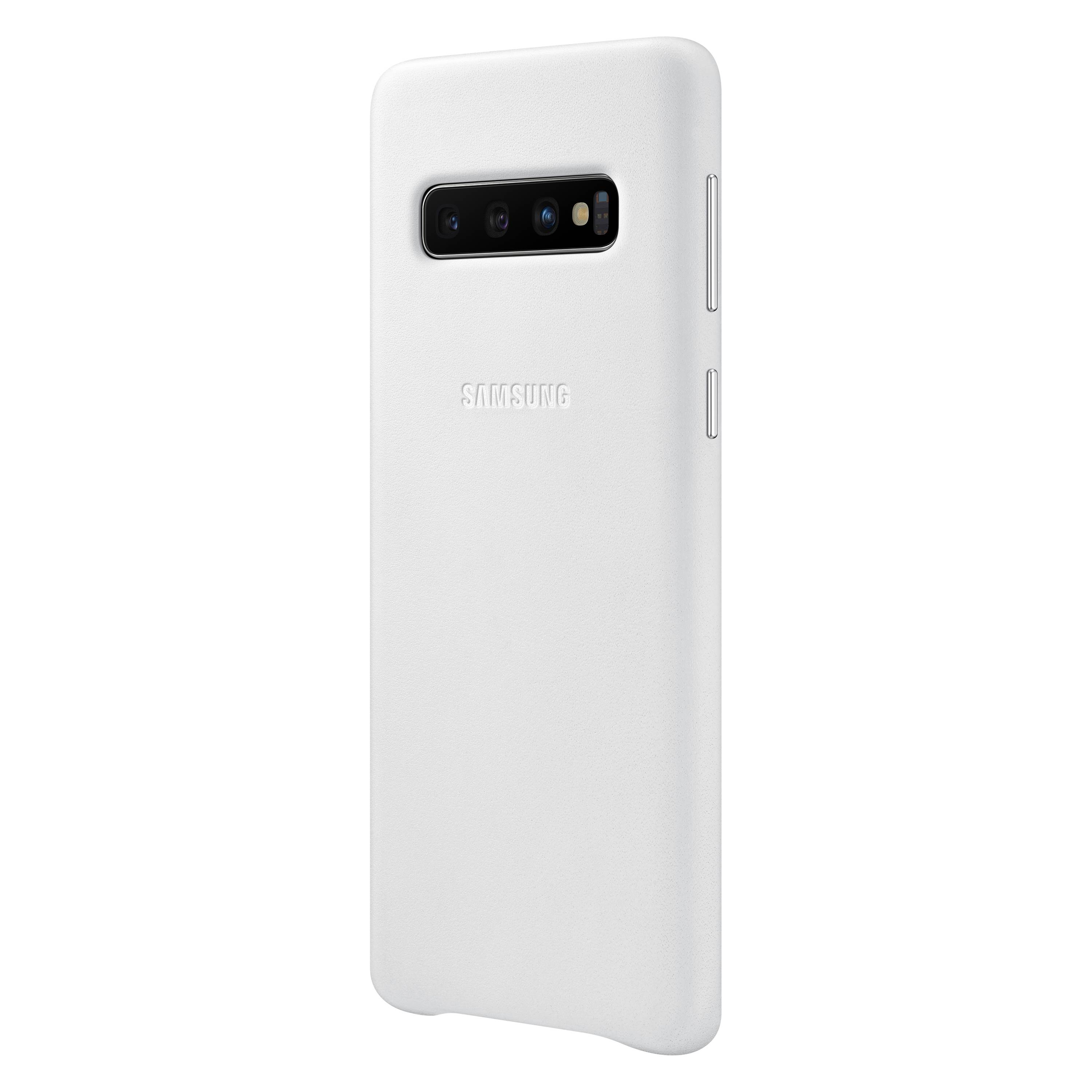 Чехол Samsung Leather Cover Galaxy S10 (Белый)