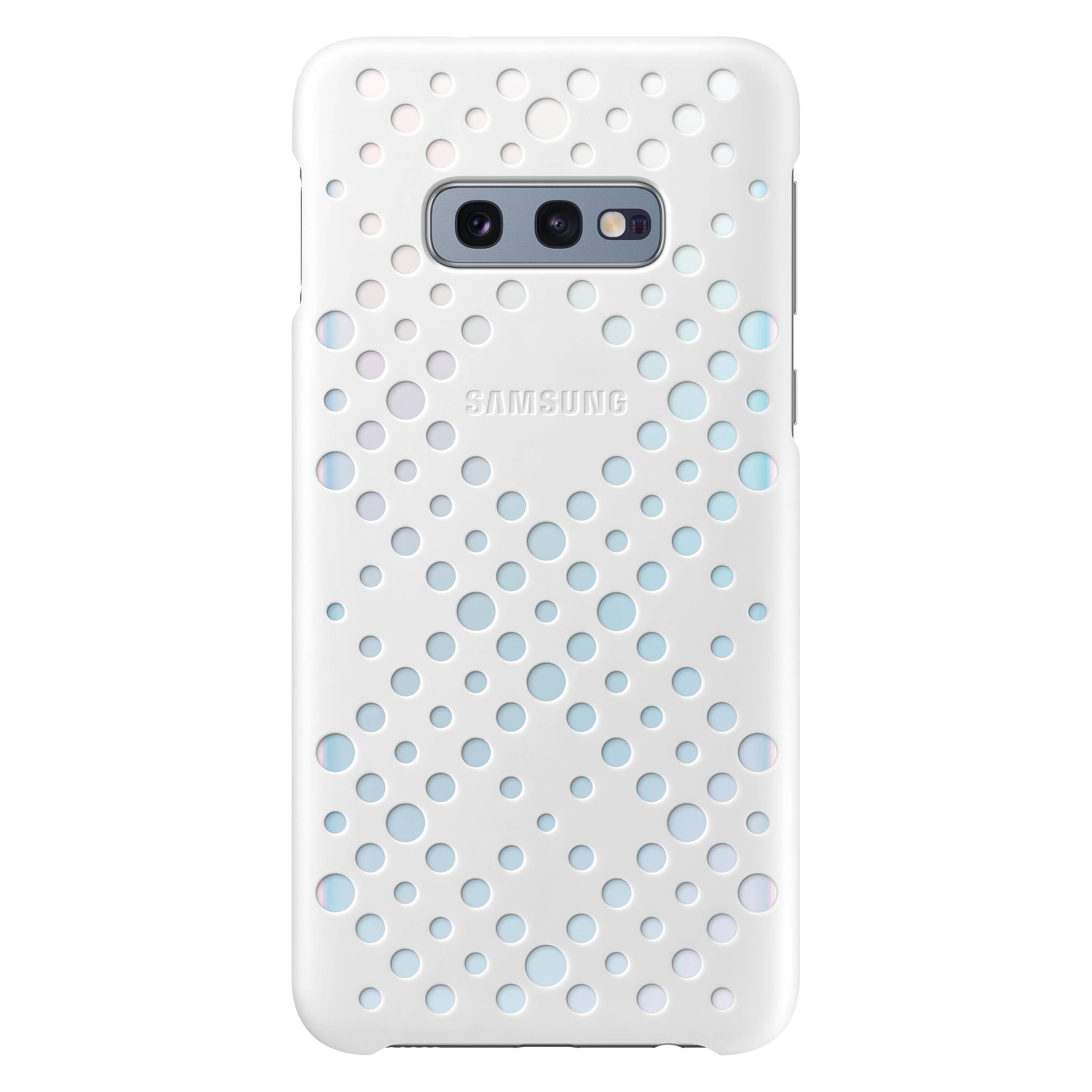 Чехол Samsung Pattern Cover Galaxy S10e (Белый и жёлтый)