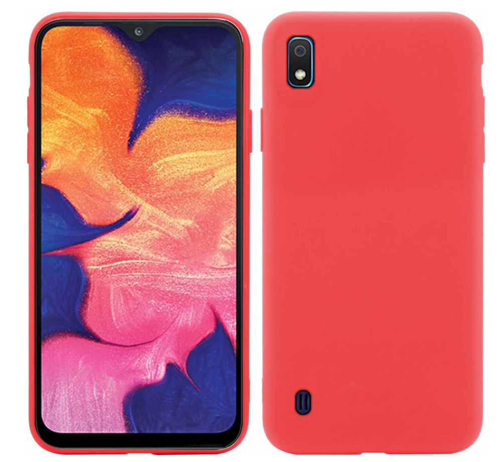 Чехол силиконовый Silicon Cover FULL для Samsung A10 (Красный)